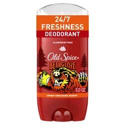 Old Spice Aluminum Free Deodorant for Men, 24/7 Freshness, Long Lasting Odor Protection, Legendary Fragrance, Bearglove, Crisp Orchard Scent, 3oz