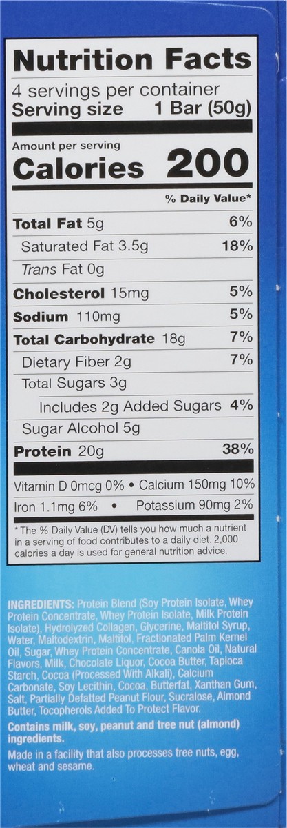 slide 10 of 17, Pure Protein Bars, Chewy Chocolate Chip, 20 g Protein, 1.76 oz, 4 ct, 4 ct