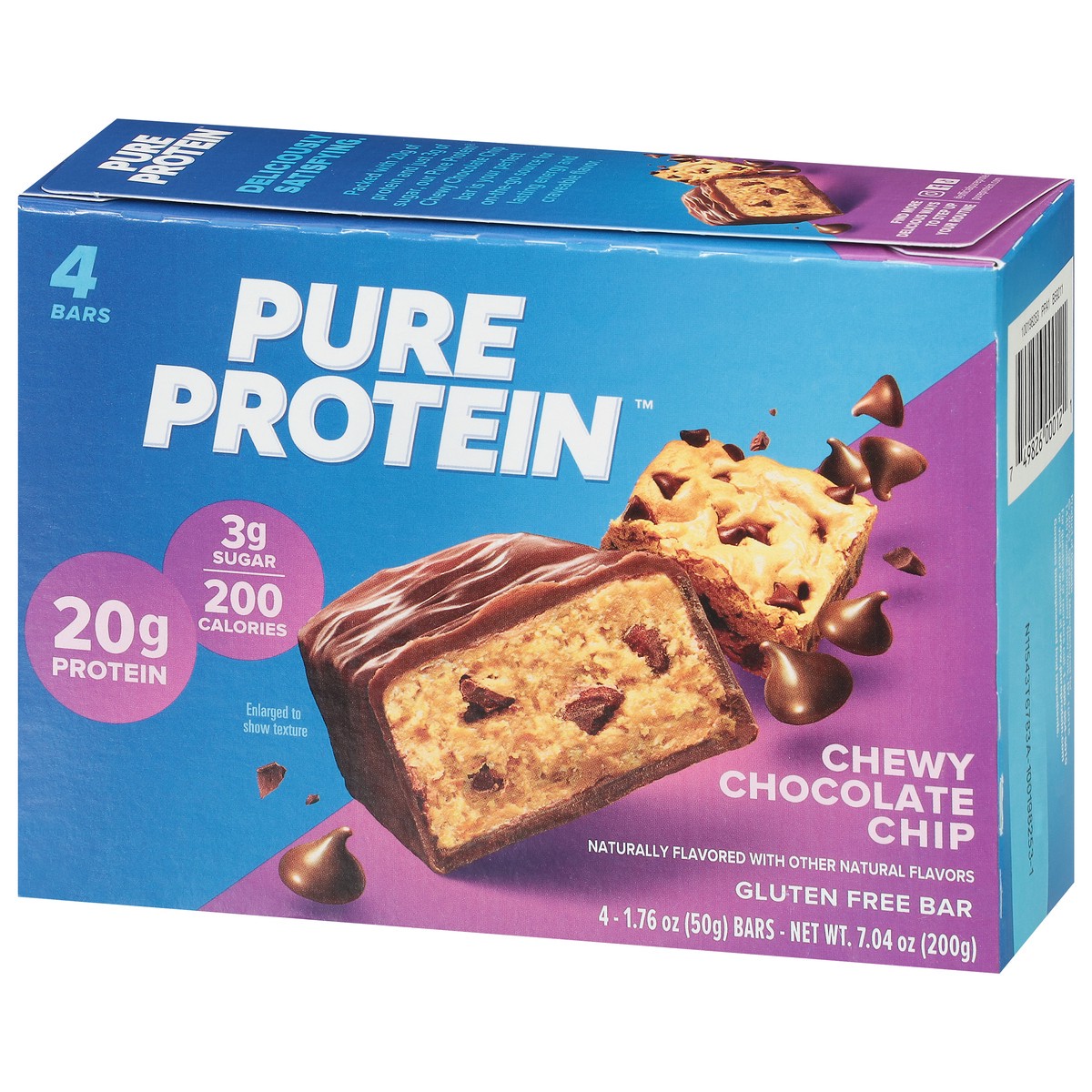 slide 4 of 17, Pure Protein Bars, Chewy Chocolate Chip, 20 g Protein, 1.76 oz, 4 ct, 4 ct