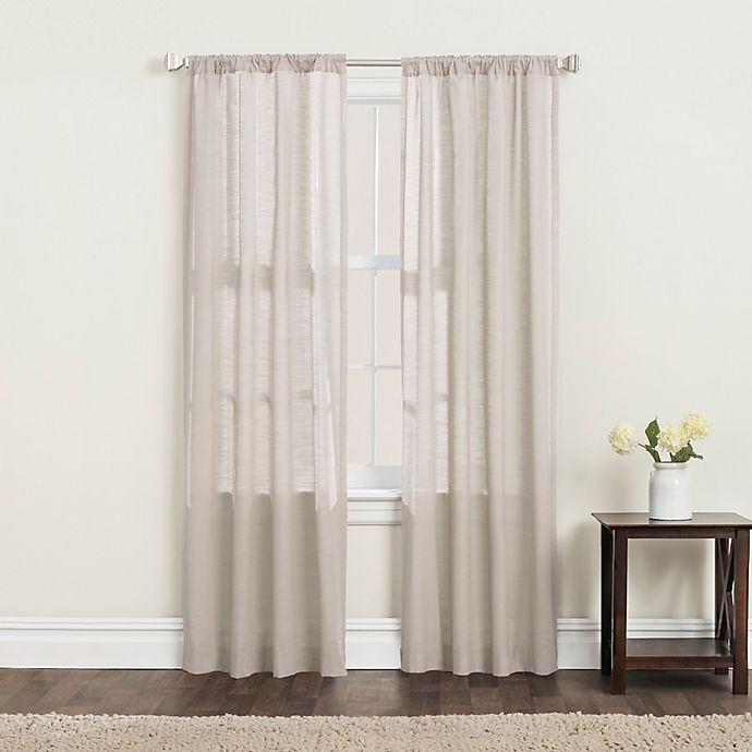 slide 1 of 3, SALT Clarke 63-Inch Rod Pocket Window Curtain Panels - Linen, 2 ct