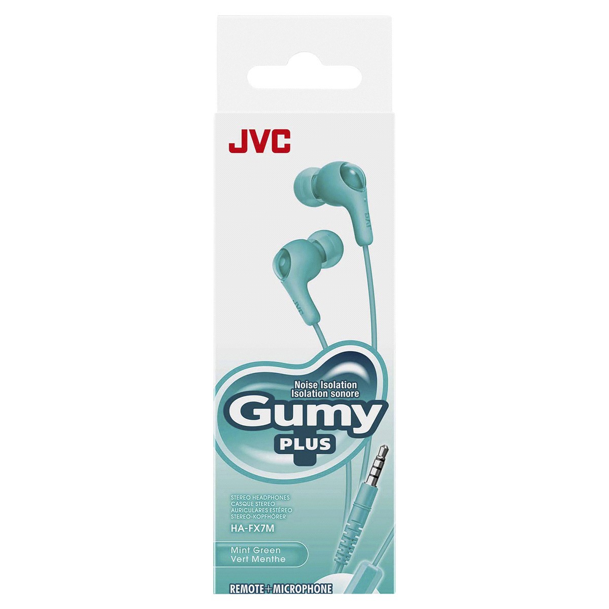 slide 2 of 2, JVC Gumy Plus In Ear Headphones with Remote and Microphone., 1 ct