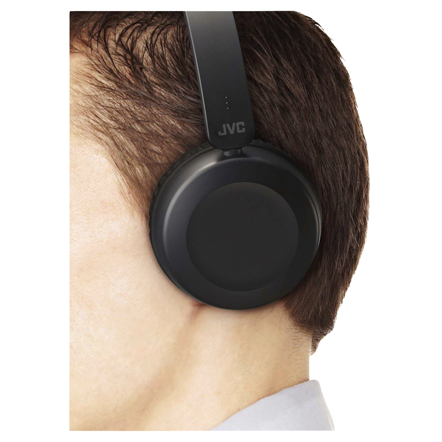 slide 4 of 4, JVC Carbon Black Powerful Sound Stereo Headphones 1 ea, 1 ct