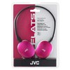 slide 4 of 5, JVC Pink Flat Lightweight Headphones, 1 ct