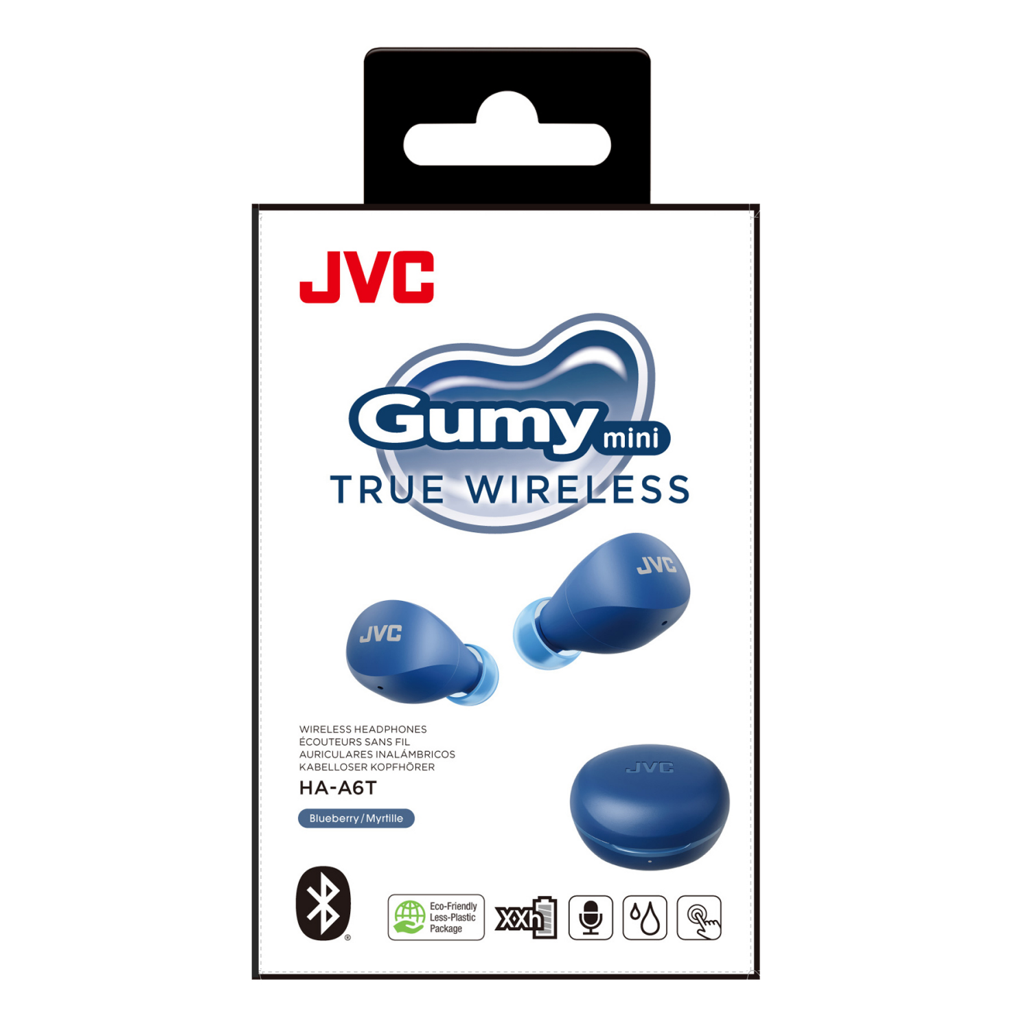 slide 1 of 1, JVC Gumy Mini True Wireless Blue HAA6TA, 1 ct