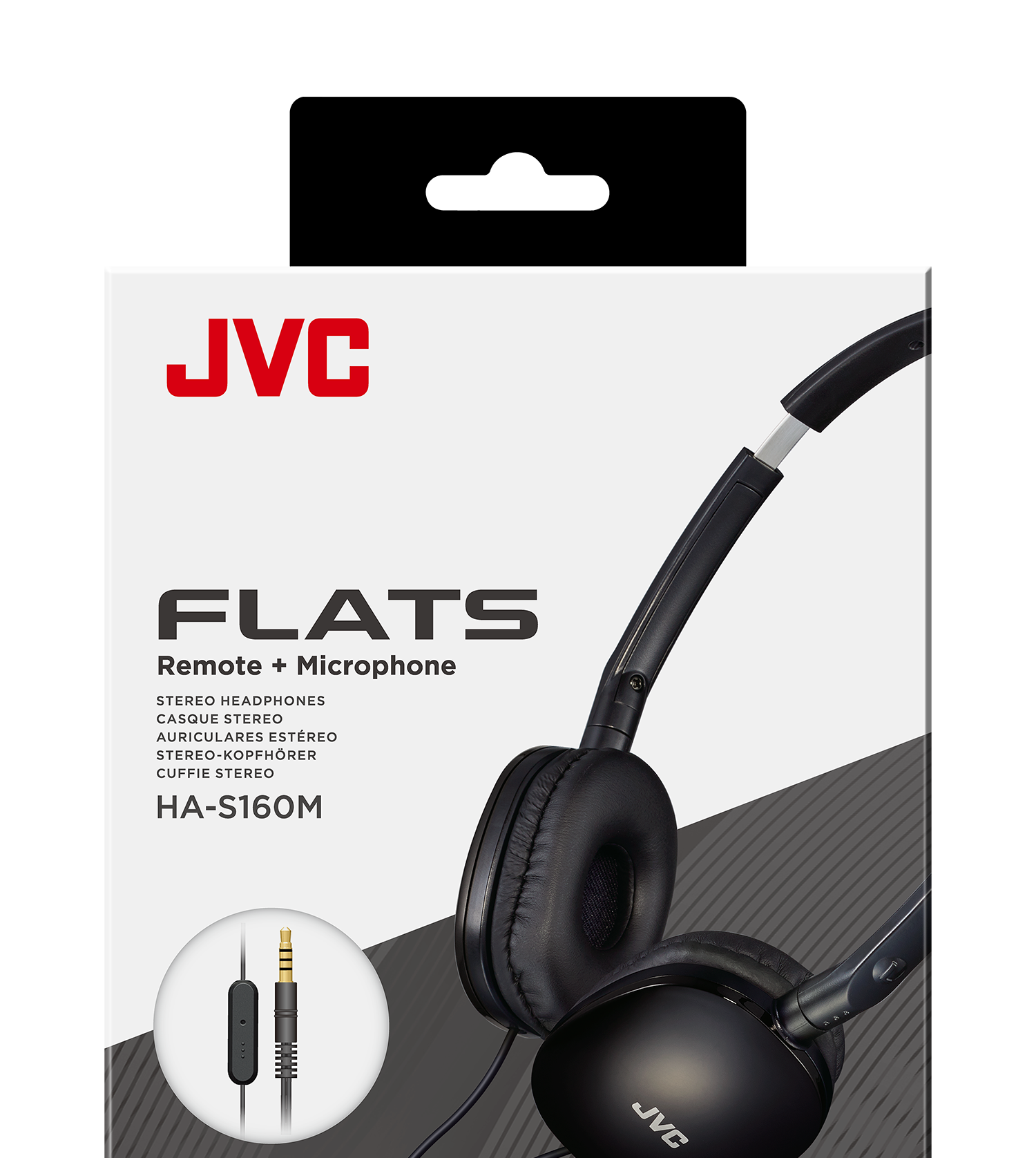 slide 2 of 2, JVC Black Flats Headphones with Mic, 1 ct