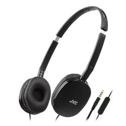 JVC Black Flats Headphones with Mic