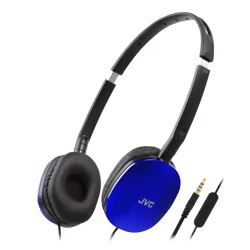 JVC Blue Flats Headphones with Mic