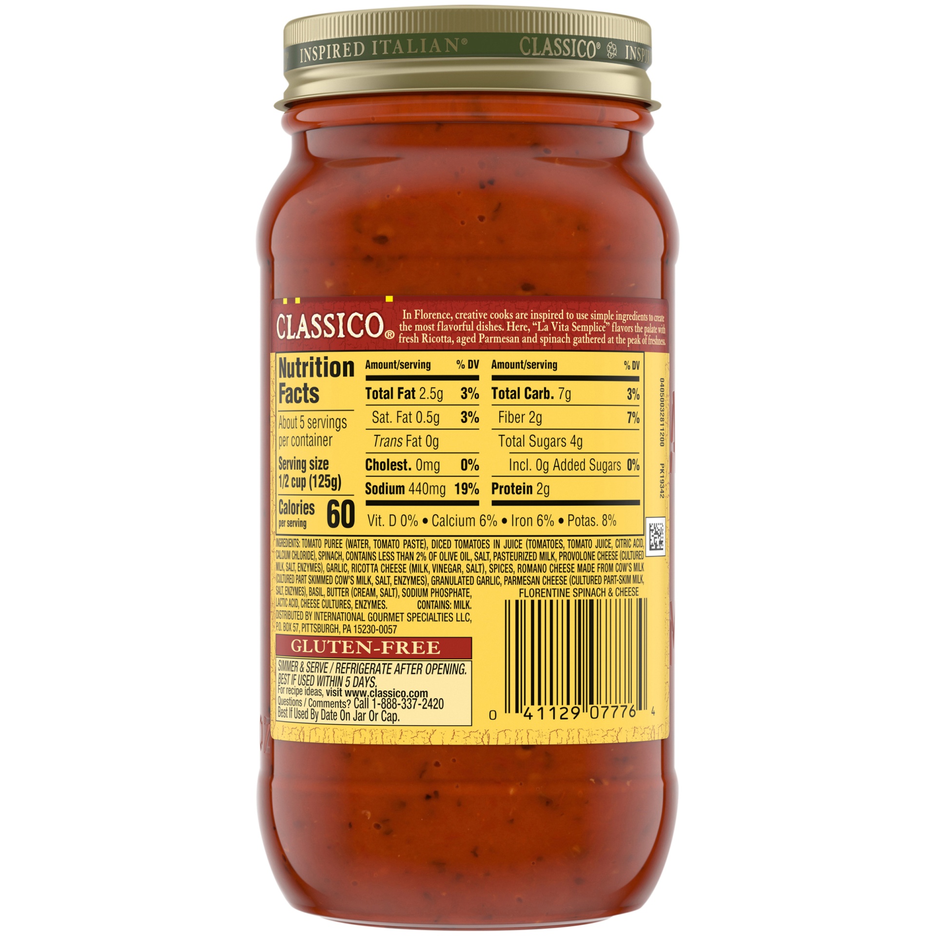 Classico Florentine Spinach & Cheese Pasta Sauce 24 oz Shipt
