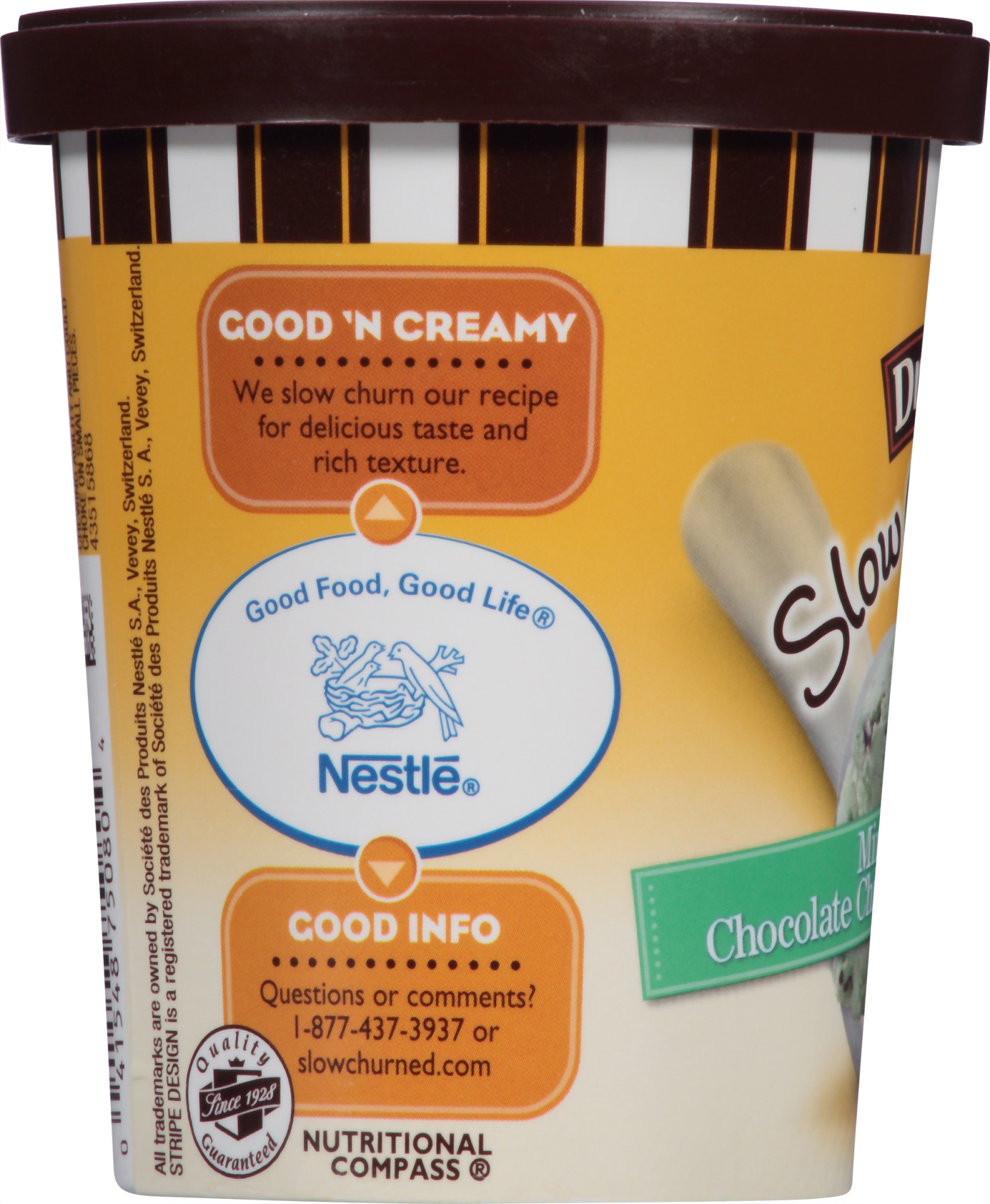 slide 2 of 6, Edy's Slow Churned Light Ice Cream Mint Chocolate Chip, 5.8 fl oz