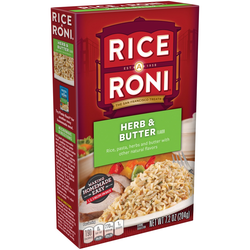 slide 2 of 4, Rice-A-Roni Rice A Roni Rice Pasta Herb & Butter Flavor 7.2 Oz, 7.2 oz