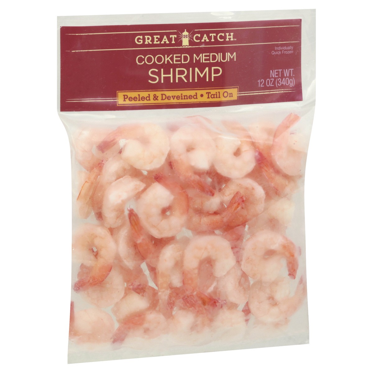 slide 8 of 13, Great Catch Chicken of the Sea Tail Off Cooked Shrimp, 61-70 count, 12 oz