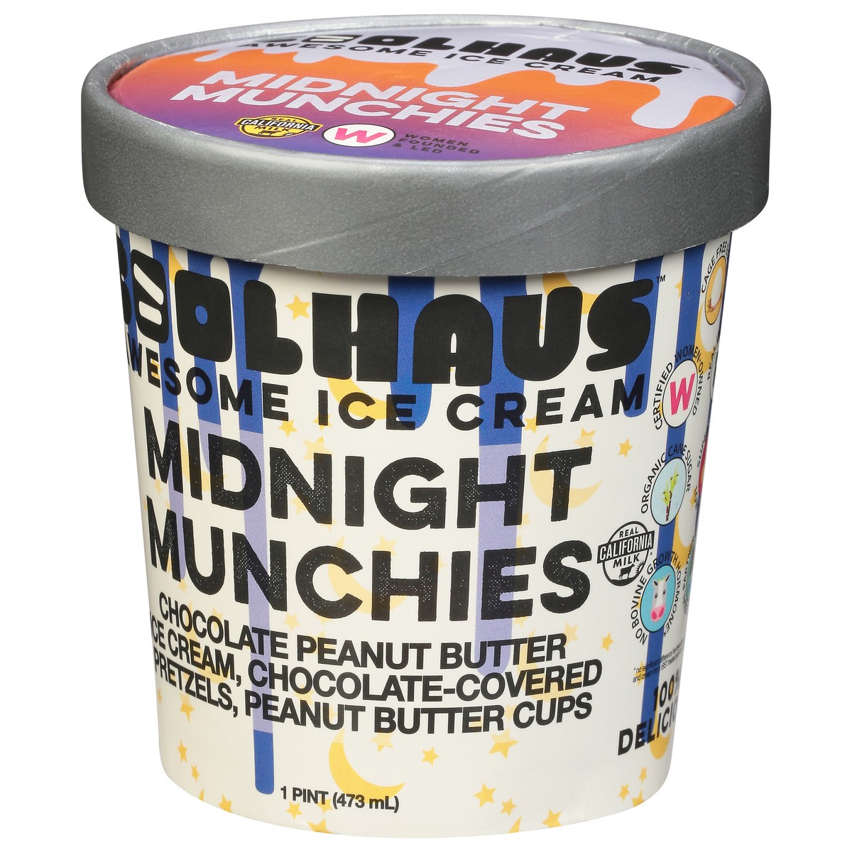 slide 3 of 9, Coolhaus Ice Cream Midnight Munchies, 16 oz