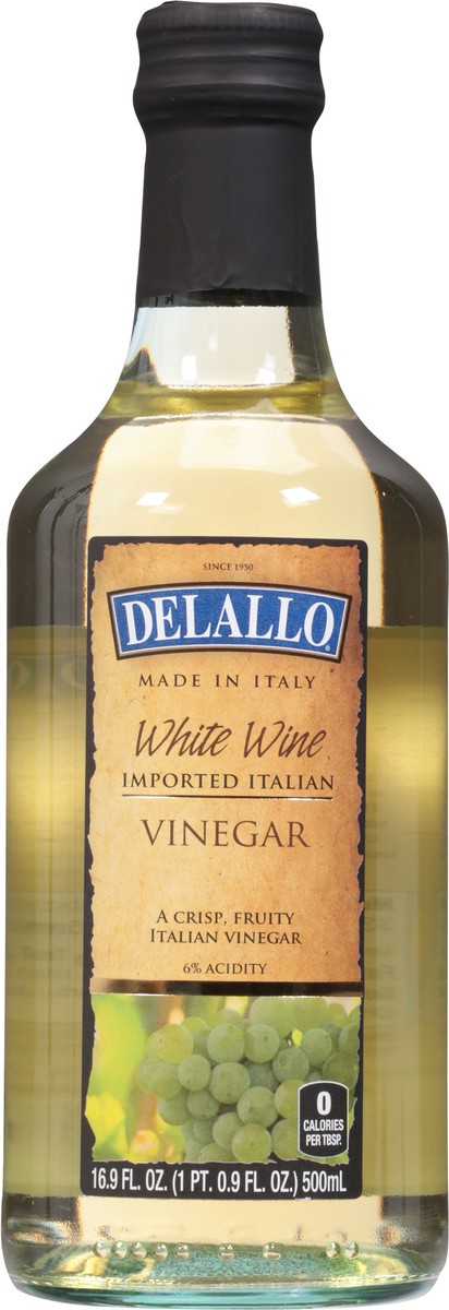 slide 5 of 14, DeLallo White Wine Vinegar 16.9 fl oz, 16.9 fl oz