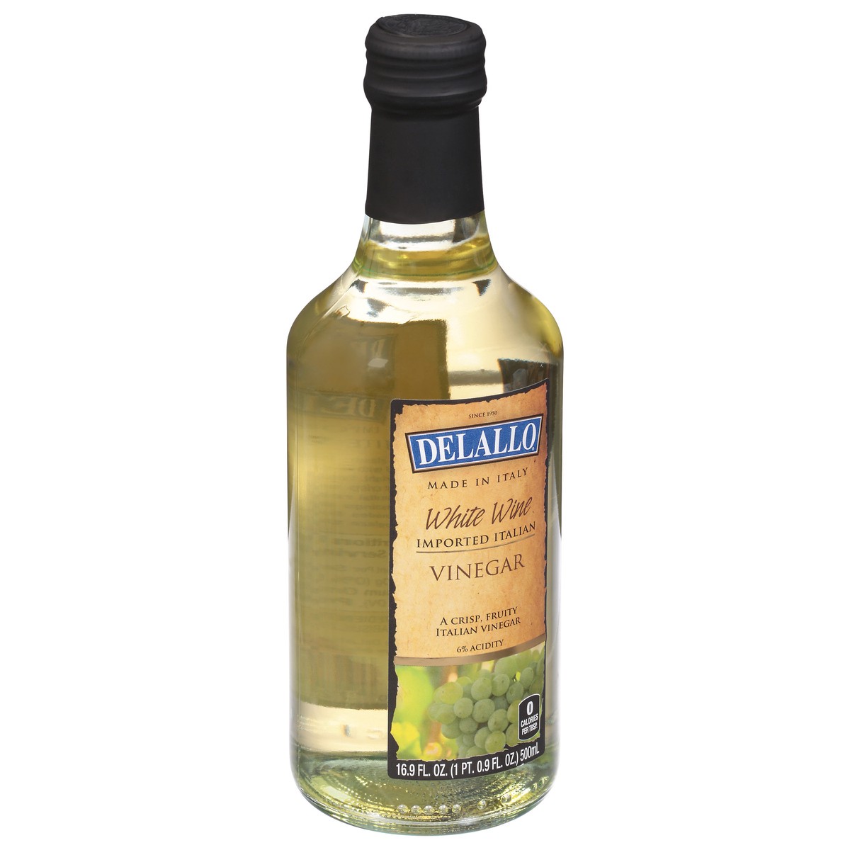 slide 12 of 14, DeLallo White Wine Vinegar 16.9 fl oz, 16.9 fl oz