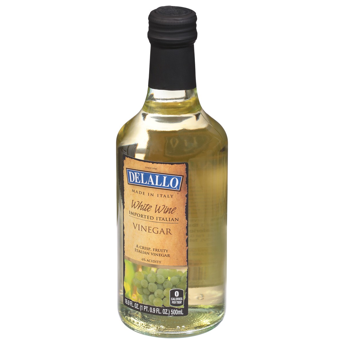 slide 7 of 14, DeLallo White Wine Vinegar 16.9 fl oz, 16.9 fl oz