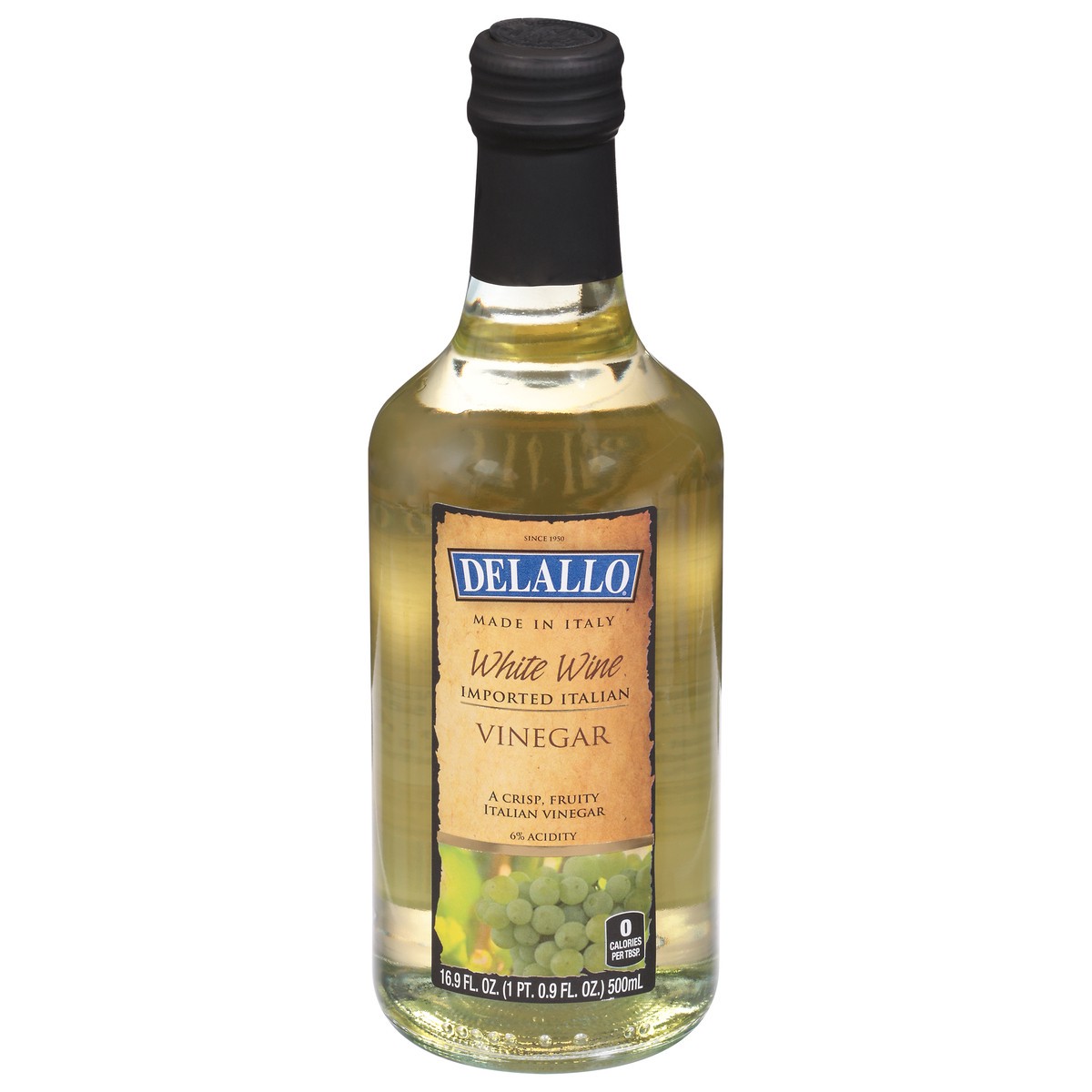 slide 4 of 14, DeLallo White Wine Vinegar 16.9 fl oz, 16.9 fl oz