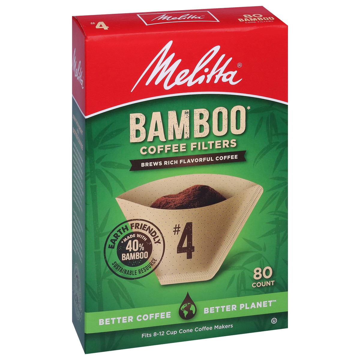 slide 9 of 9, Melitta No. 4 Bamboo Coffee Filters - 80 ct, 80 ct