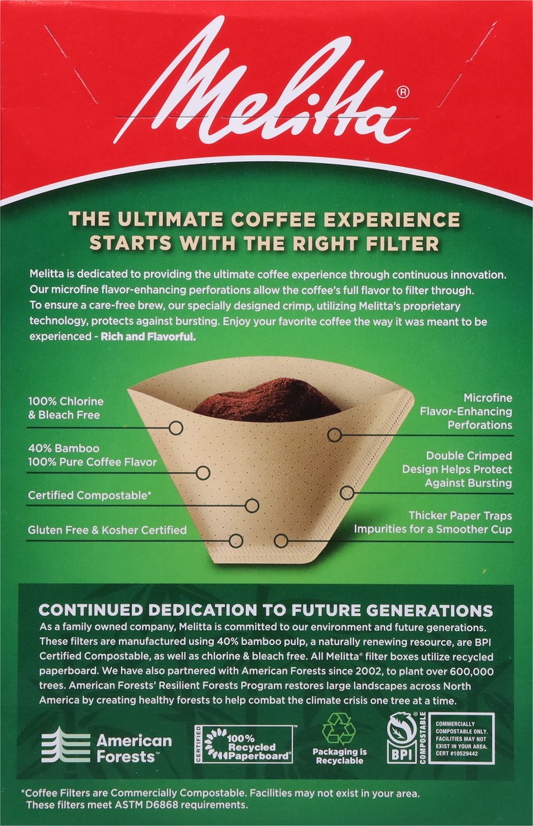slide 4 of 9, Melitta No. 4 Bamboo Coffee Filters - 80 ct, 80 ct