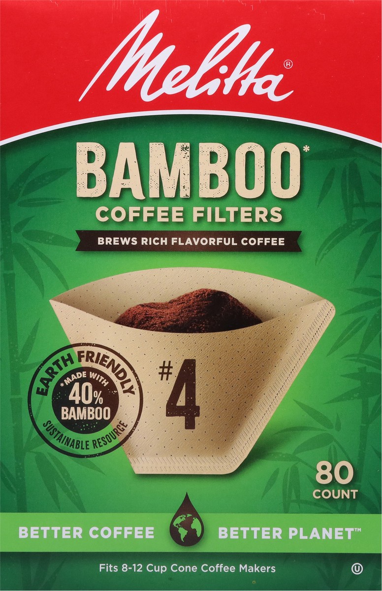 slide 5 of 9, Melitta No. 4 Bamboo Coffee Filters - 80 ct, 80 ct