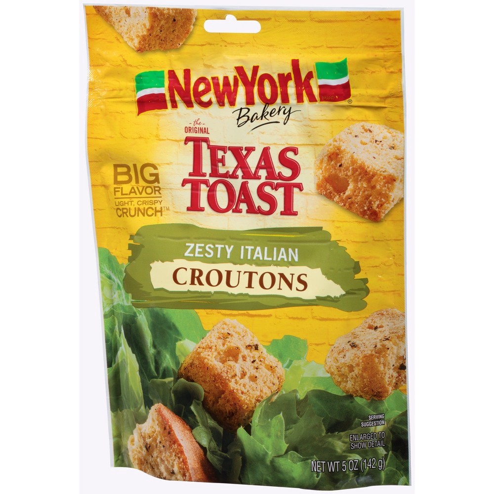 slide 2 of 3, New York Bakery Texas Toast Zesty Italian Croutons, 5 oz