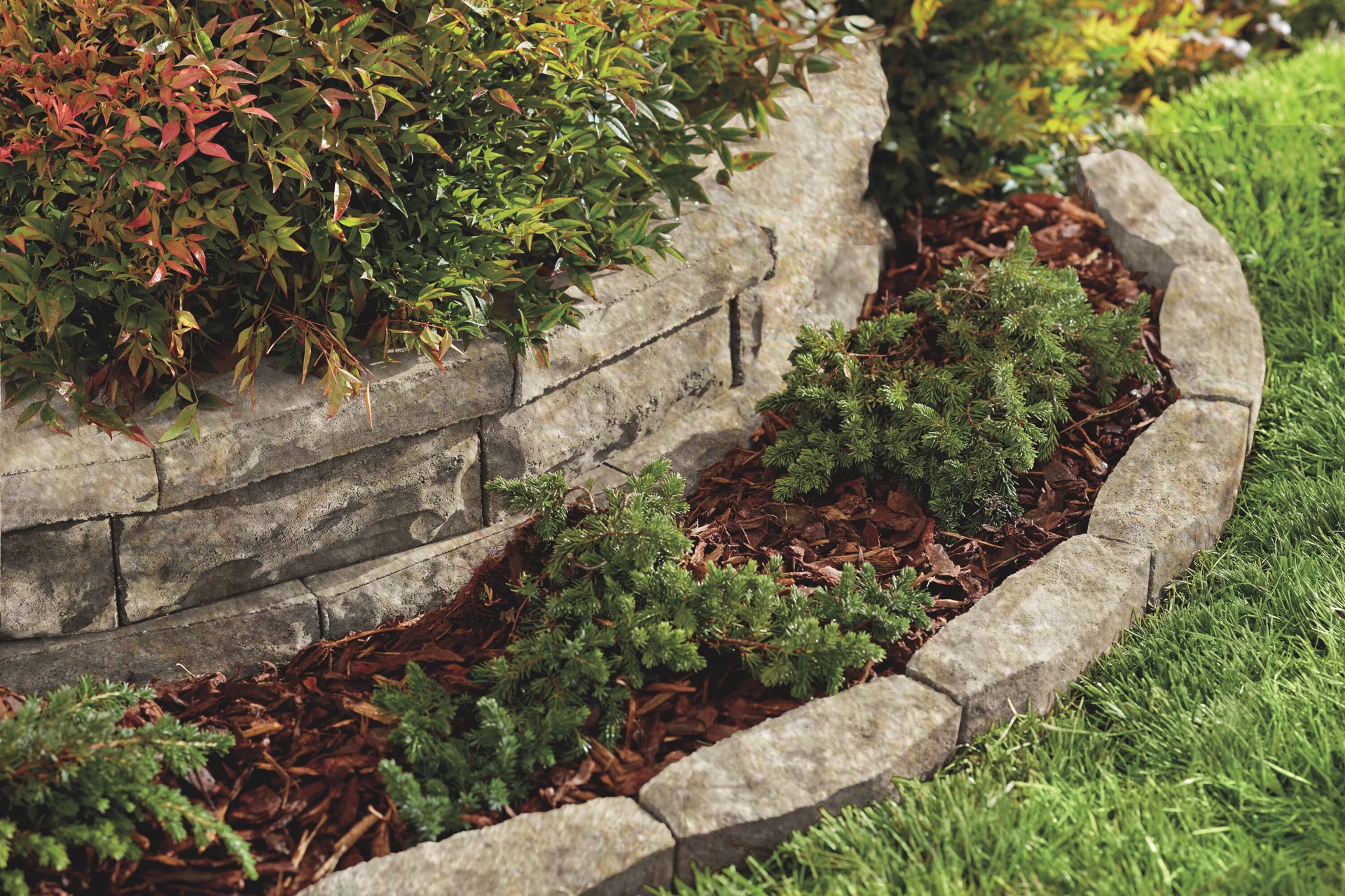 slide 4 of 4, 2.0-in H x 12.0-in L x 7.5-in D Allegheny Concrete Retaining wall cap, 1 ct