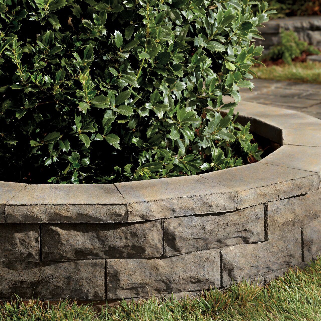 slide 4 of 4, 4.0-in H x 12.0-in L x 6.5-in D Allegheny Concrete Retaining wall block, 1 ct