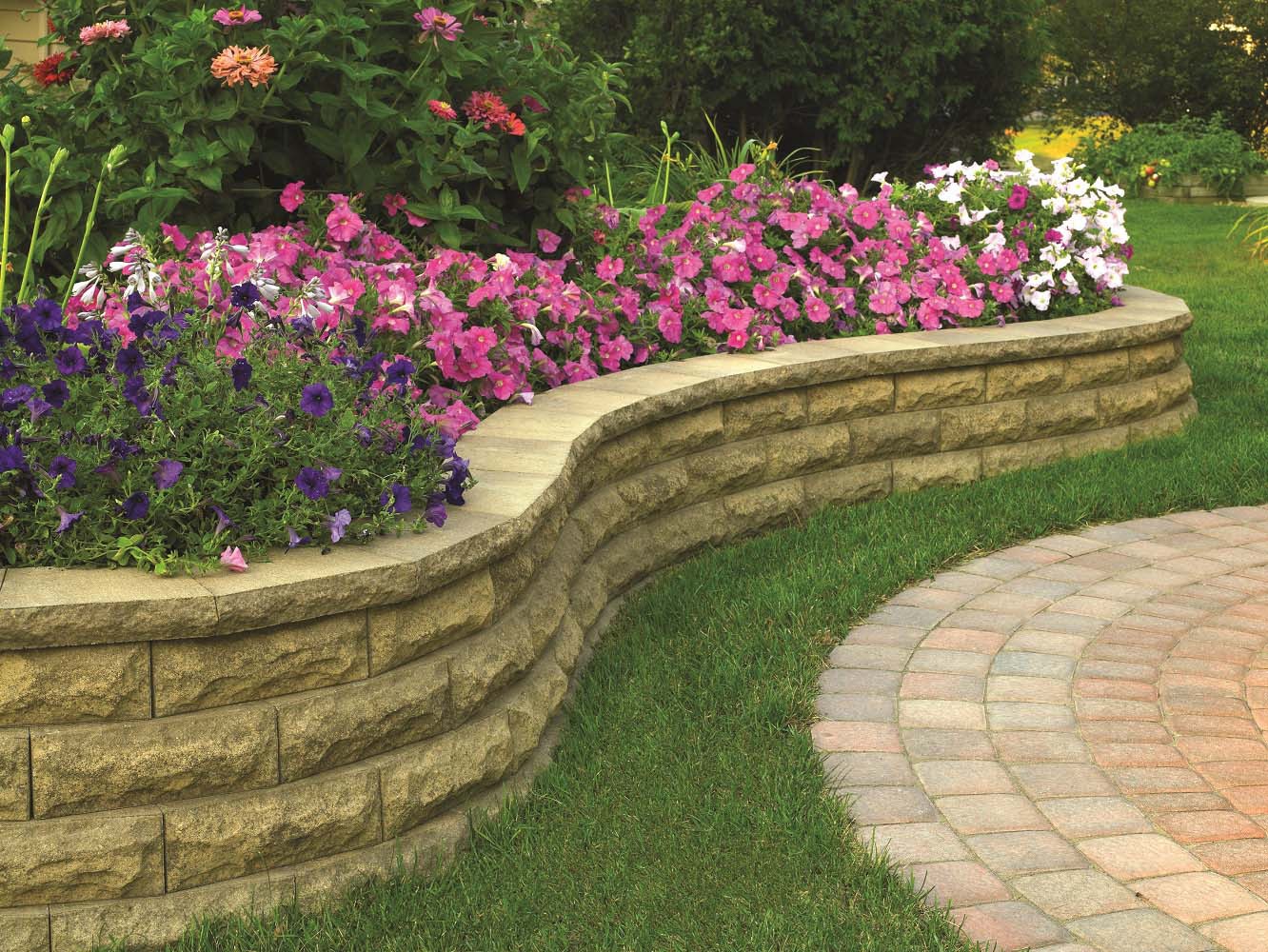 slide 3 of 3, 4.0-Inches H x 12.0-Inches L x 6.5-Inches D Duncan Concrete Retaining wall block, 1 ct