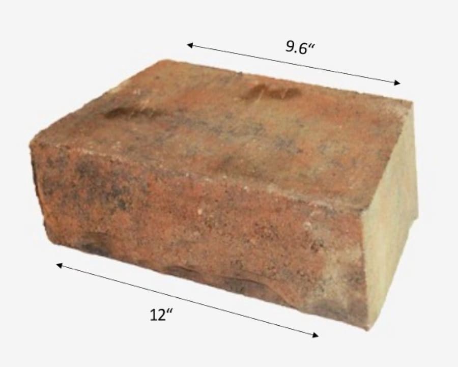 slide 3 of 5, 4.0-in H x 12.0-in L x 6.5-in D Ashland Concrete Retaining wall block, 1 ct