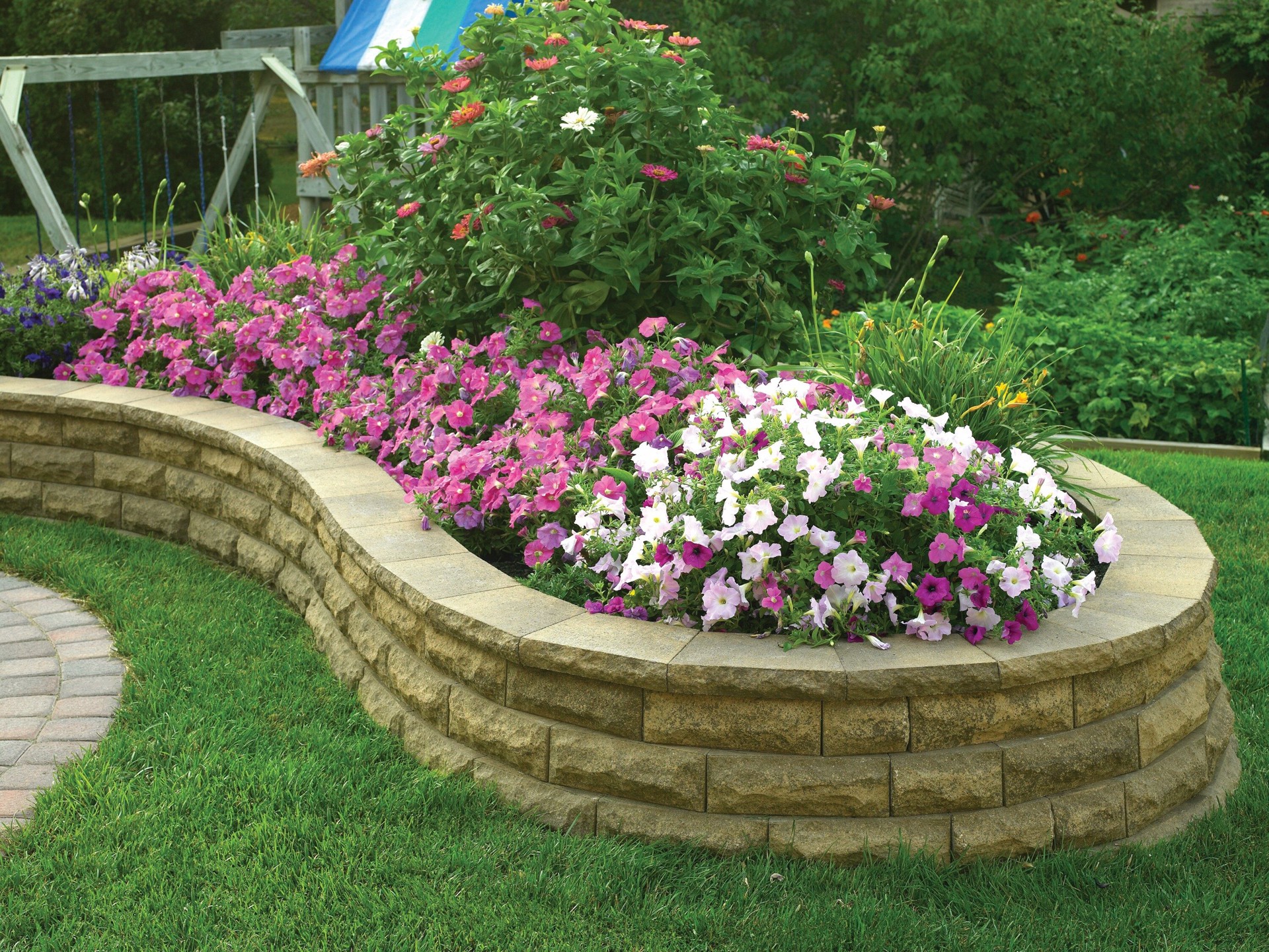 slide 4 of 5, 4.0-in H x 12.0-in L x 6.5-in D Ashland Concrete Retaining wall block, 1 ct