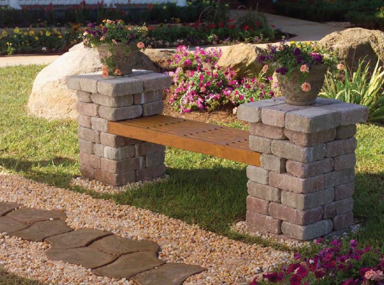 slide 4 of 5, 3.5-in H x 11.5-in L x 7.5-in D Allegheny Concrete Retaining Wall Block, 1 ct