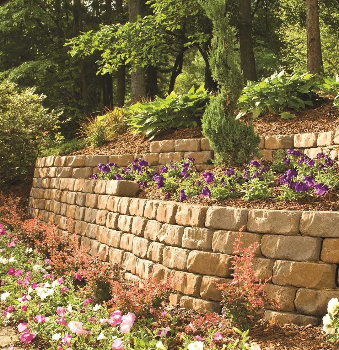 slide 5 of 6, 4.0-in H x 11.2-in L x 6.0-in D Ashland Concrete Retaining wall block, 1 ct
