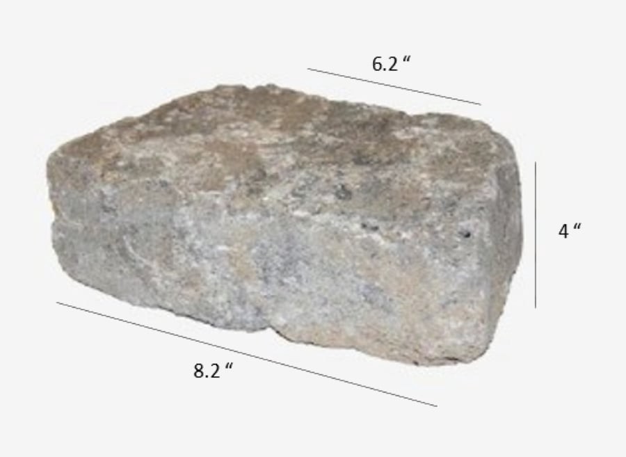 slide 3 of 5, 3.0-in H x 8.2-in L x 4.0-in D Ashland Concrete Retaining wall block, 1 ct