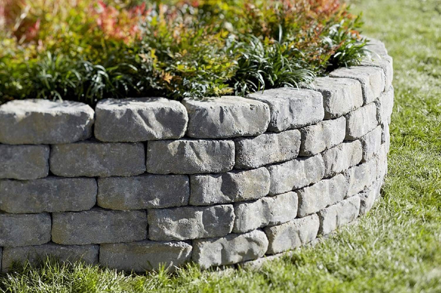 slide 4 of 5, 3.0-in H x 8.2-in L x 4.0-in D Ashland Concrete Retaining wall block, 1 ct
