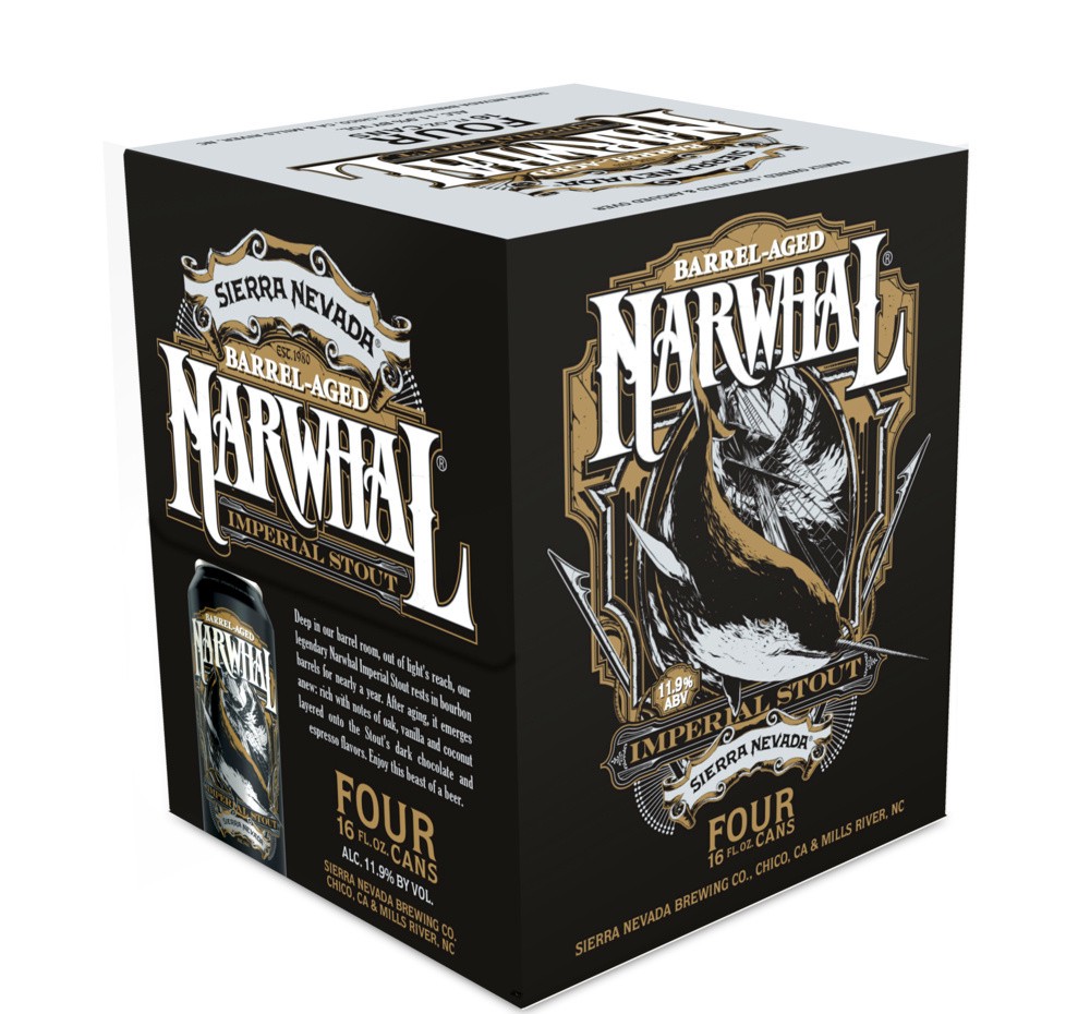 slide 7 of 10, Barrel Aged Narwhal Imperial Stout Craft Beer 4 Pack (16oz Cans), 16 oz