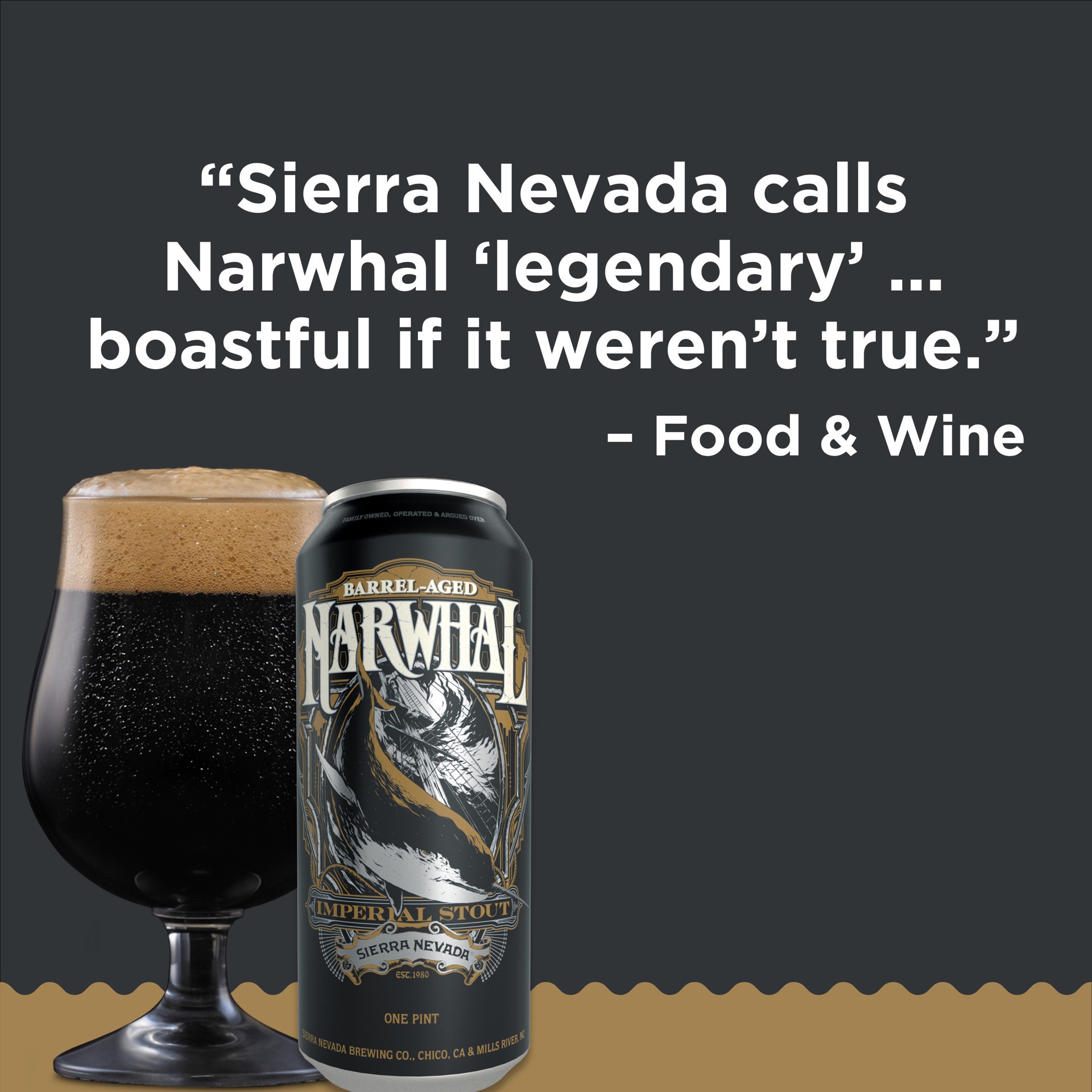 slide 8 of 10, Barrel Aged Narwhal Imperial Stout Craft Beer 4 Pack (16oz Cans), 16 oz