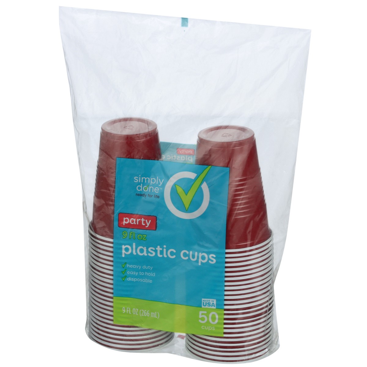 slide 6 of 9, Simply Done Party Plastic Cups, 9 fl oz