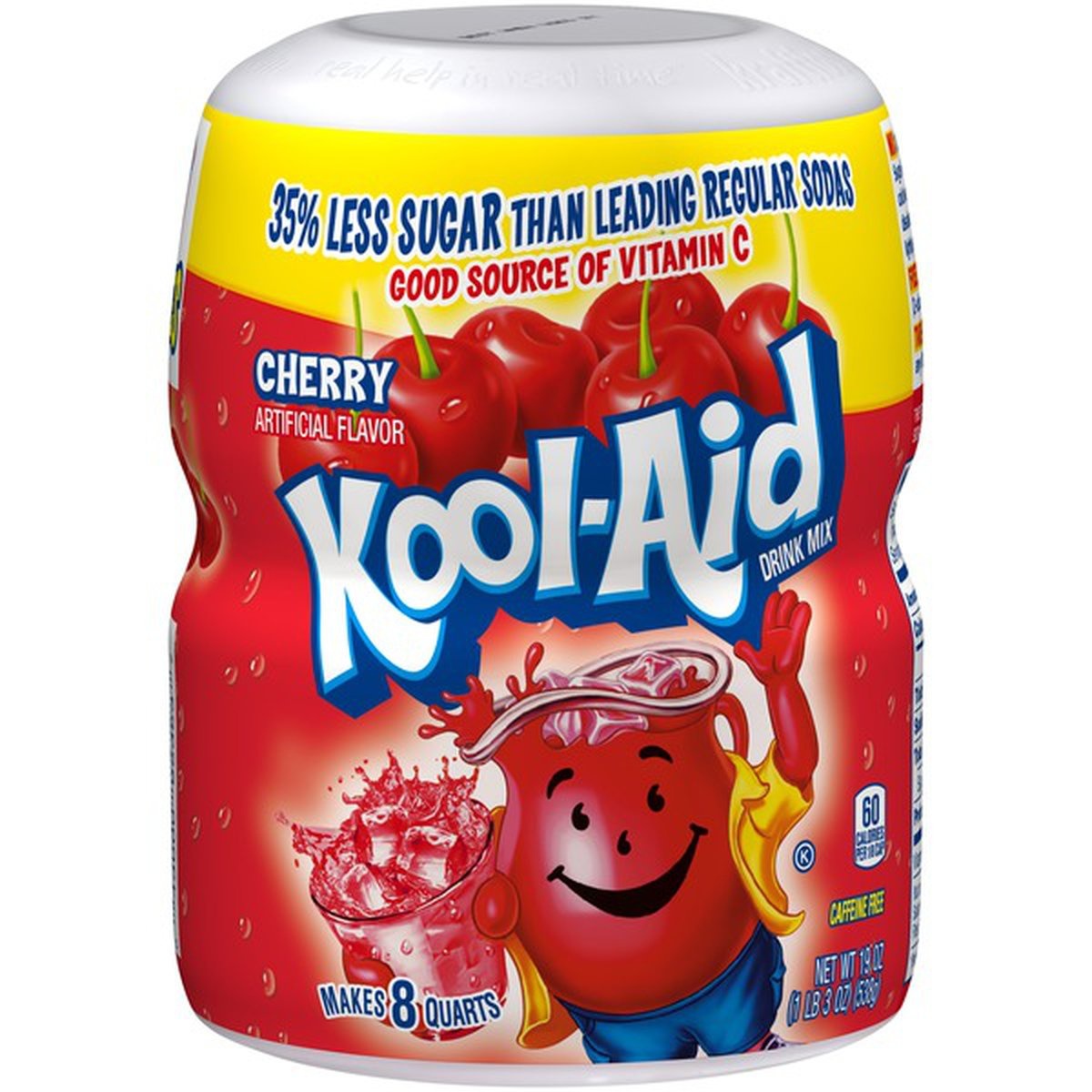 slide 1 of 1, Kool-Aid Sugar-Sweetened Cherry Artificially Flavored Powdered Soft Drink Mix, 19 oz