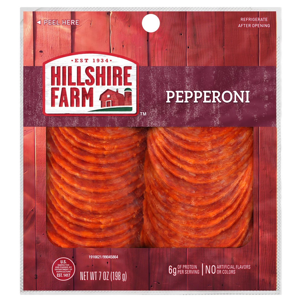 slide 1 of 5, Hillshire Farm Deli Lunch Meat, Pepperoni, 7 oz, 7 oz
