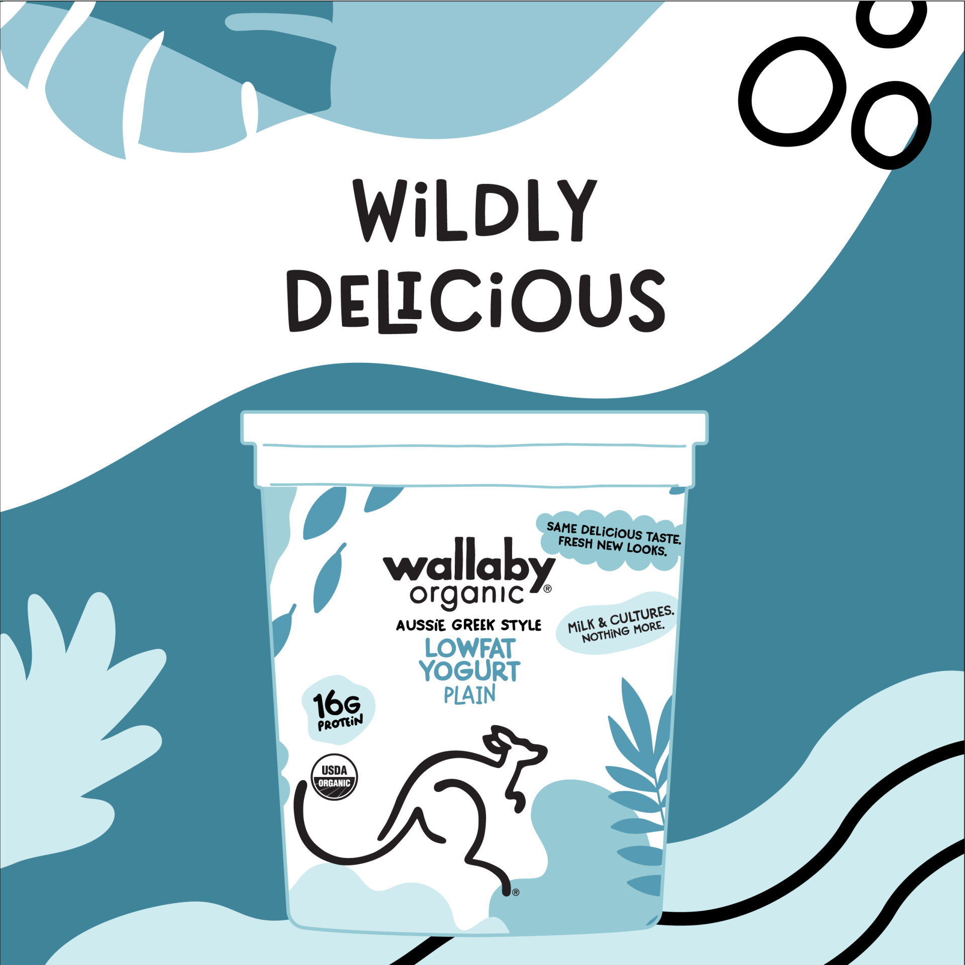 slide 5 of 7, Wallaby Organic Greek Blended Strawberry Whole Milk Yogurt, 5.3 oz