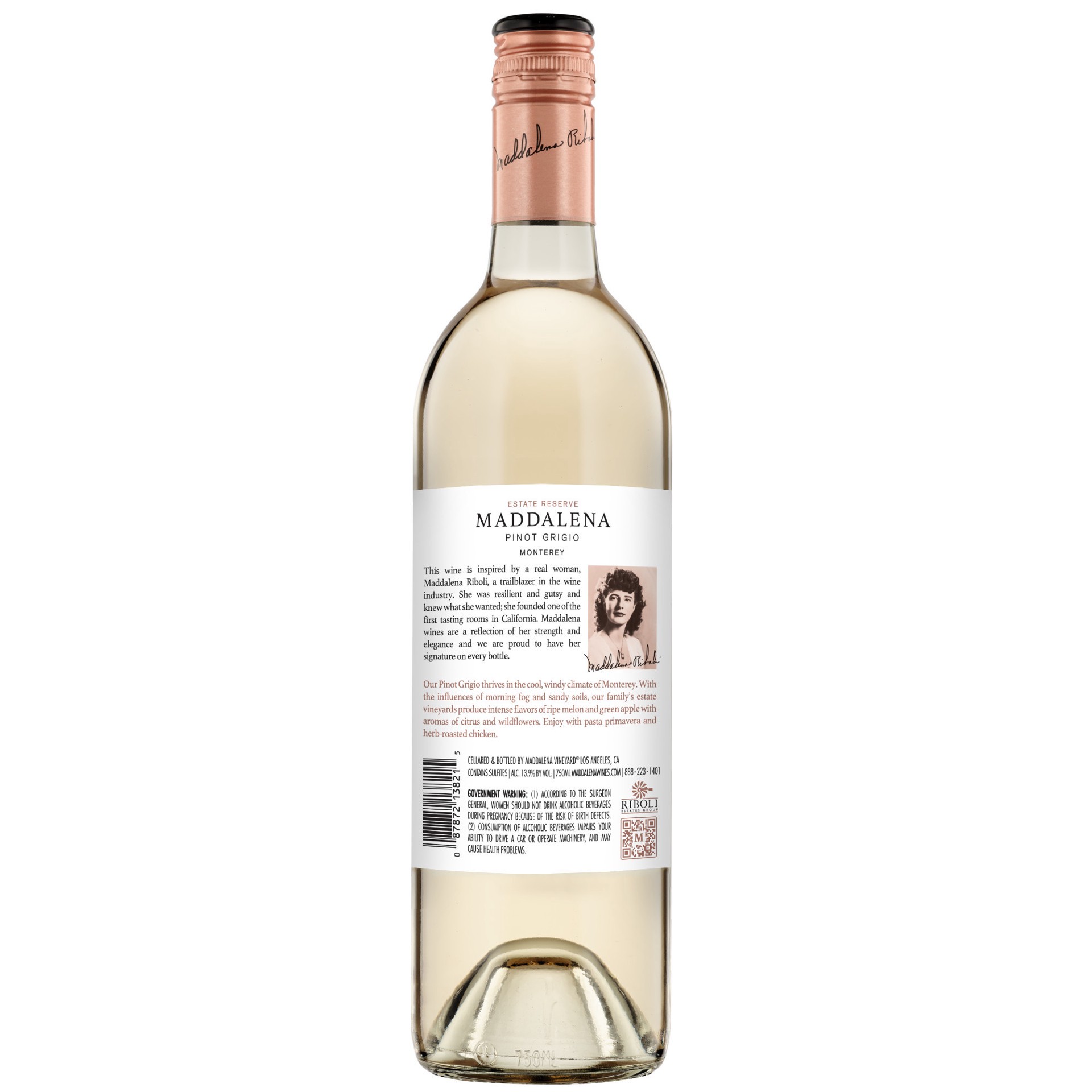 slide 3 of 8, Maddalena Pinot Grigio Monterey White Wine 750mL, 750 ml
