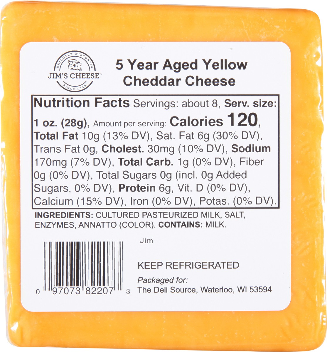 slide 4 of 14, Jim's Cheese Vintage Selects 5 Year Aged Yellow Cheddar Cheese 7.5 oz, 7.5 oz