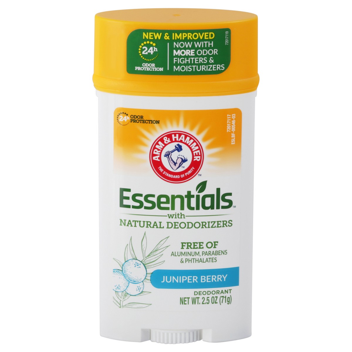 slide 1 of 13, ARM & HAMMER Essentials Deodorant- Clean Juniper Berry- Wide Stick- 2.5oz- Made with Natural Deodorizers- Free From Aluminum, Parabens & Phthalates, 2.5 oz