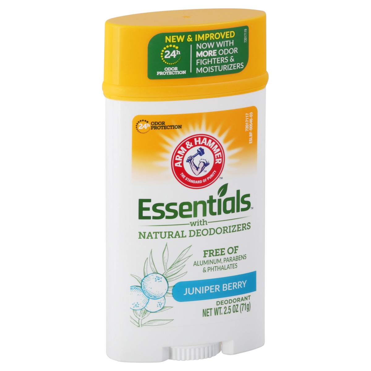 slide 9 of 13, ARM & HAMMER Essentials Deodorant- Clean Juniper Berry- Wide Stick- 2.5oz- Made with Natural Deodorizers- Free From Aluminum, Parabens & Phthalates, 2.5 oz