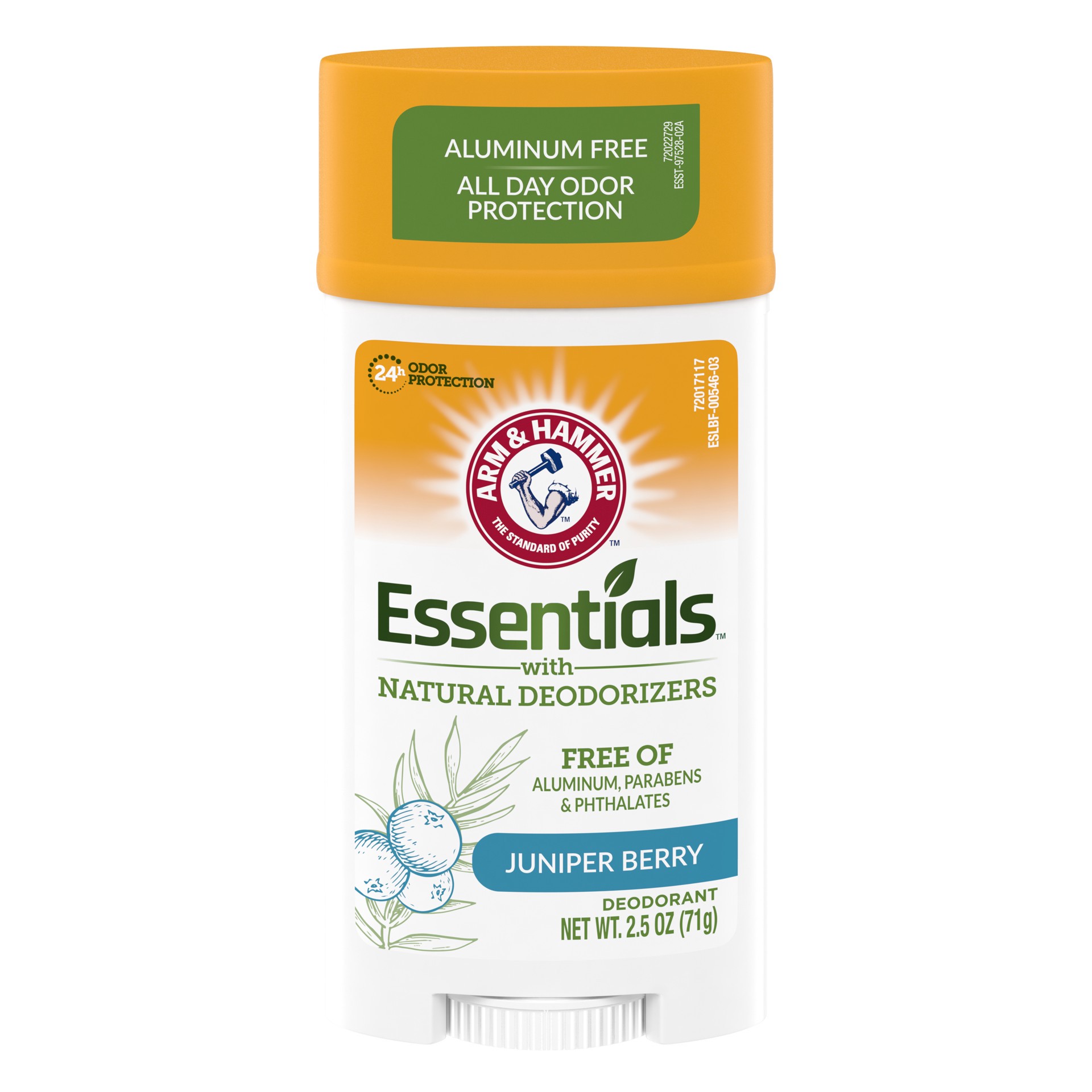 slide 1 of 13, ARM & HAMMER Essentials Deodorant- Clean Juniper Berry- Wide Stick- 2.5oz- Made with Natural Deodorizers- Free From Aluminum, Parabens & Phthalates, 2.5 oz