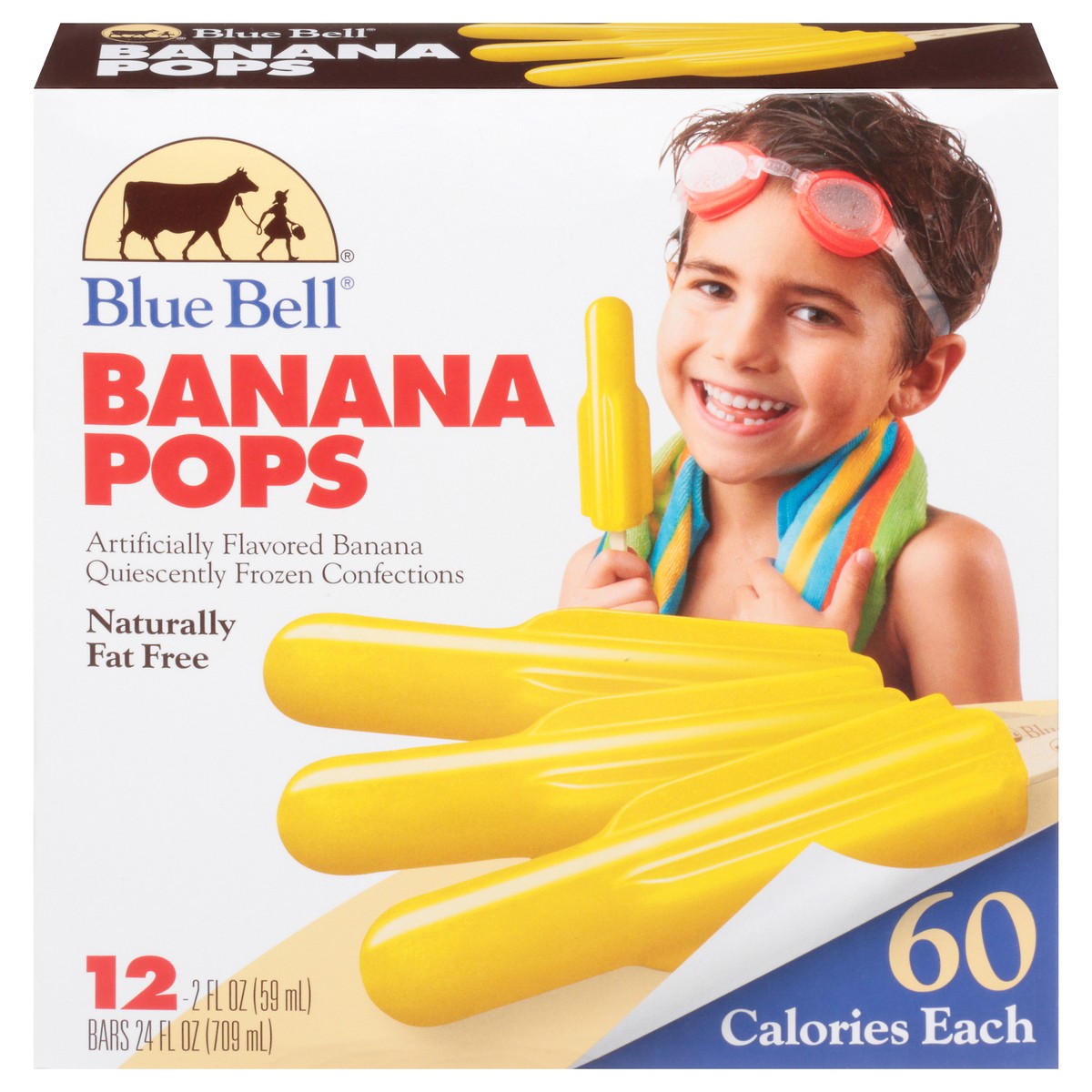 slide 1 of 9, Blue Bell Banana Pops - 24 Fl. Oz., 24 fl oz