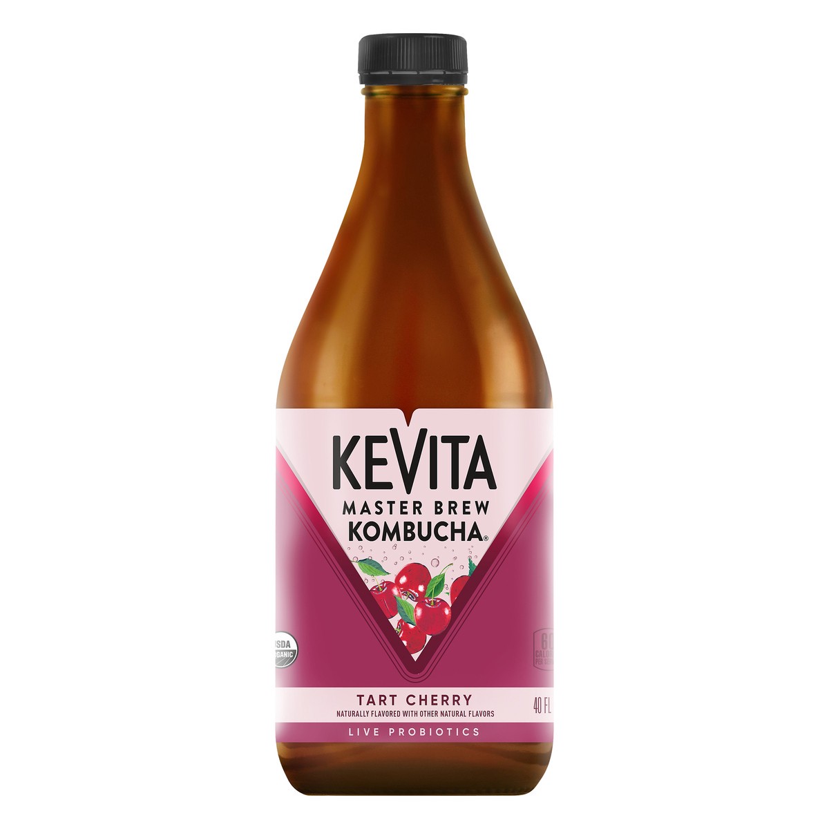 slide 4 of 11, KeVita Master Brew Tart Cherry Kombucha - 40 oz, 40 oz