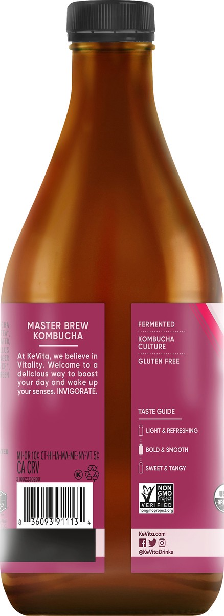 slide 7 of 11, KeVita Master Brew Tart Cherry Kombucha - 40 oz, 40 oz