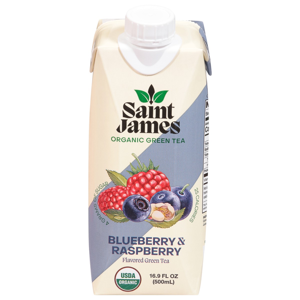slide 2 of 13, Saint James Organic Blueberry & Raspberry Green Tea - 16.9 fl oz, 16.9 fl oz