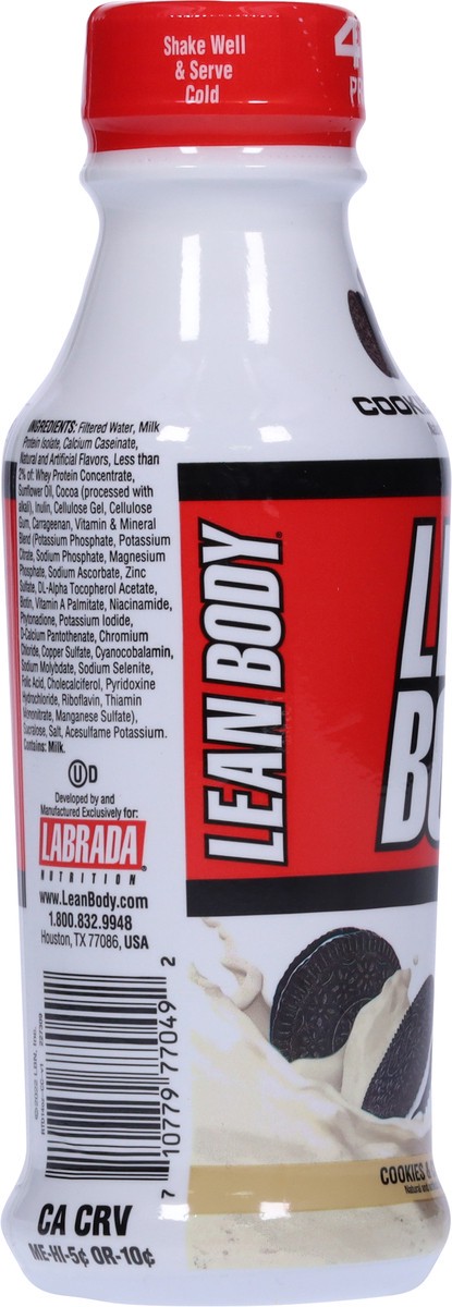 slide 3 of 14, Lean Body Cookies & Cream Protein Shake 14 fl oz, 14 fl oz