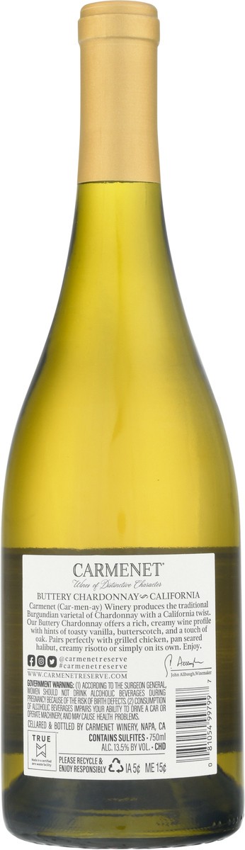slide 8 of 9, Carmenet Reserve California Buttery Chardonnay 750 ml, 750 ml